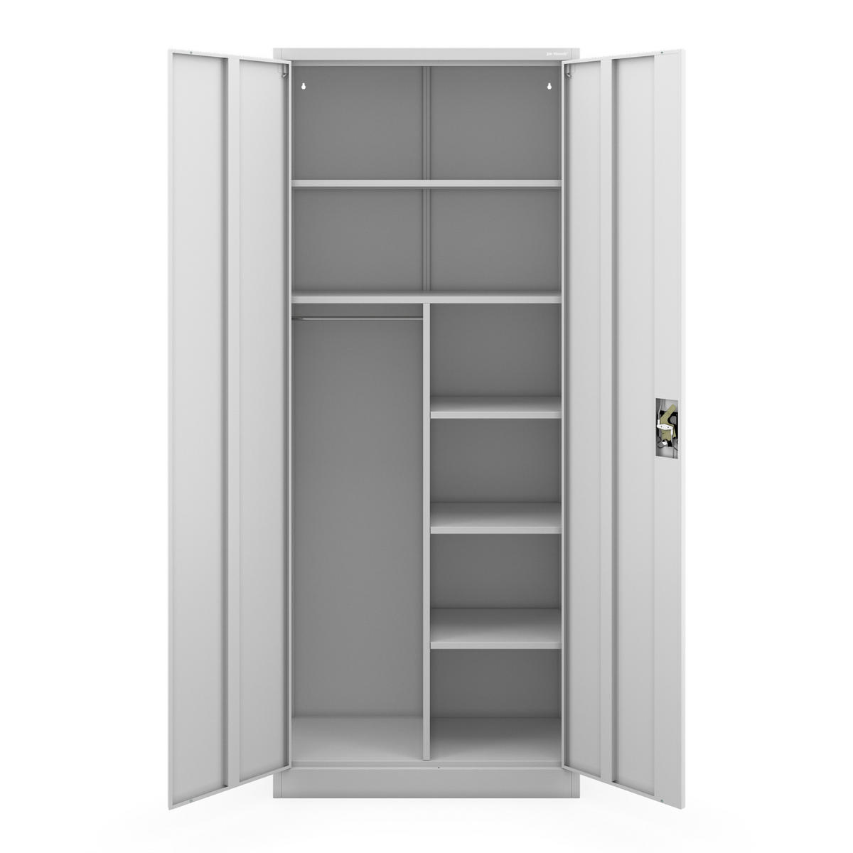 HAUSWIRTSCHAFTSSCHRANK DAWID 220 - Grau, Metall (90/220/45cm) - Jan Nowak