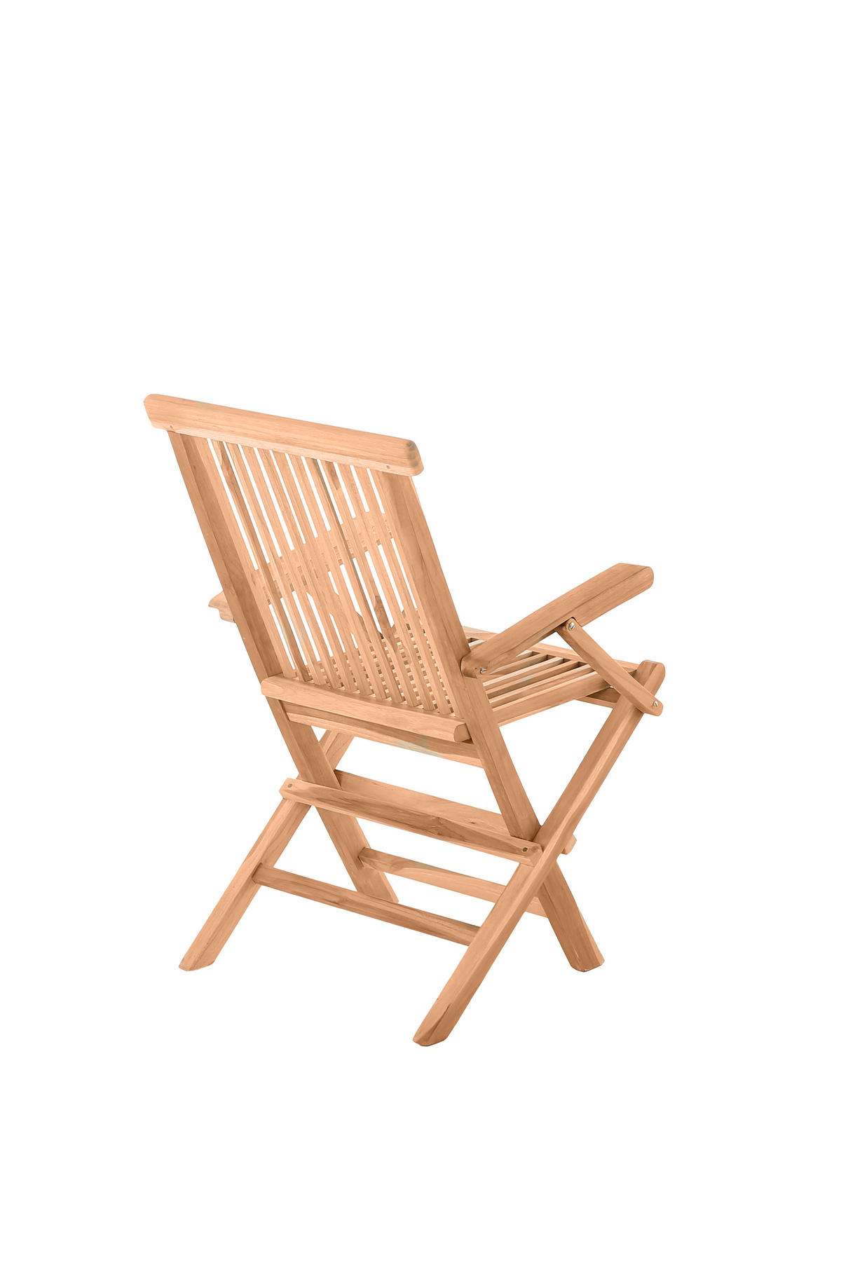 GARTENSESSEL Teaka mit Armlehnen, 2er-Set,Teakholz, klappbar - Naturfarben, Holz (55.5/89/51cm) - TPFGarden