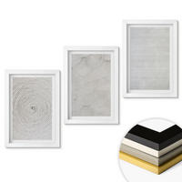 WANDBILDER 3er-Set - 20x30 cm Weißer Rahmen - Geometrische Kartonmuster - Weiß, Kunststoff (20/30cm) - ArtPrintCave
