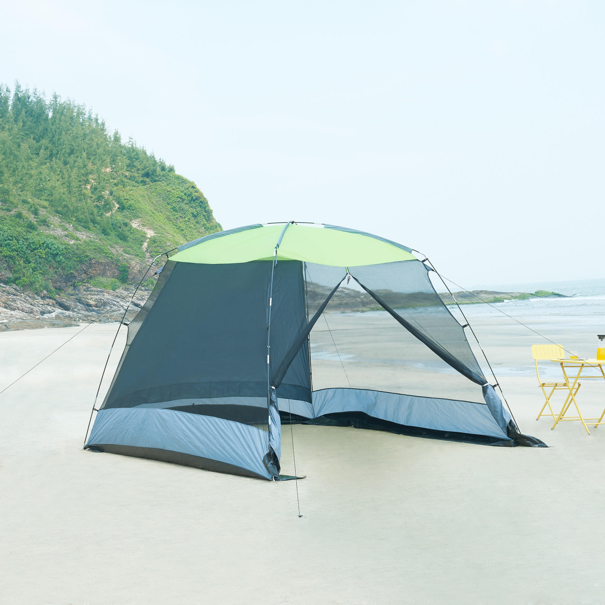 NETZPAVILLON Beekdaelen - Grau, Textil (305/213/305cm) - pro.tec