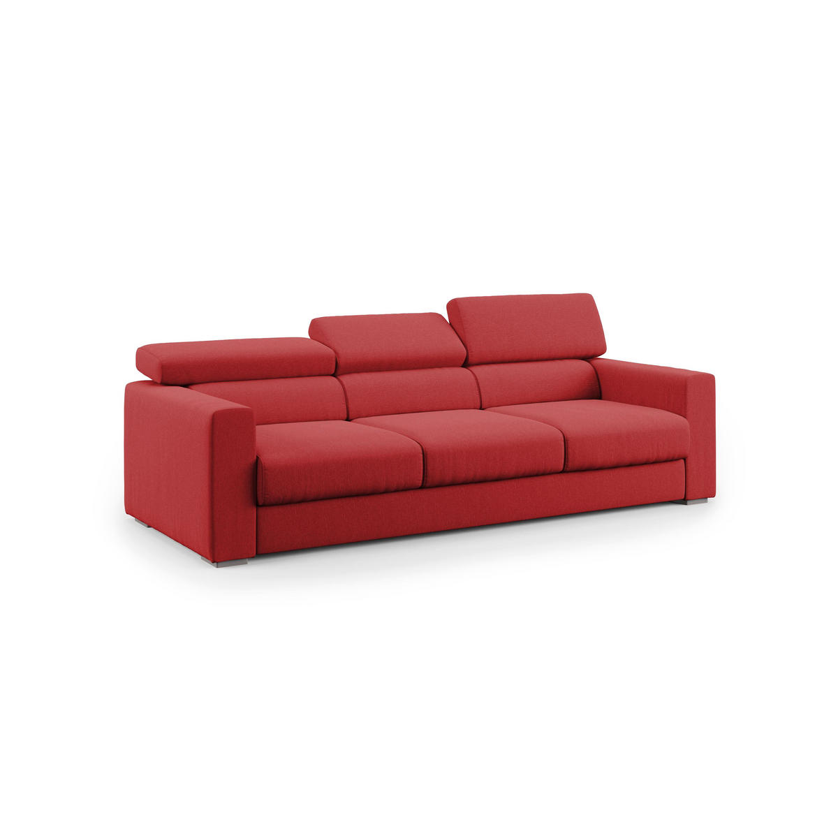 LINEARSOFA Dylan - Rot, Textil (240/74/100cm) - Divani.store