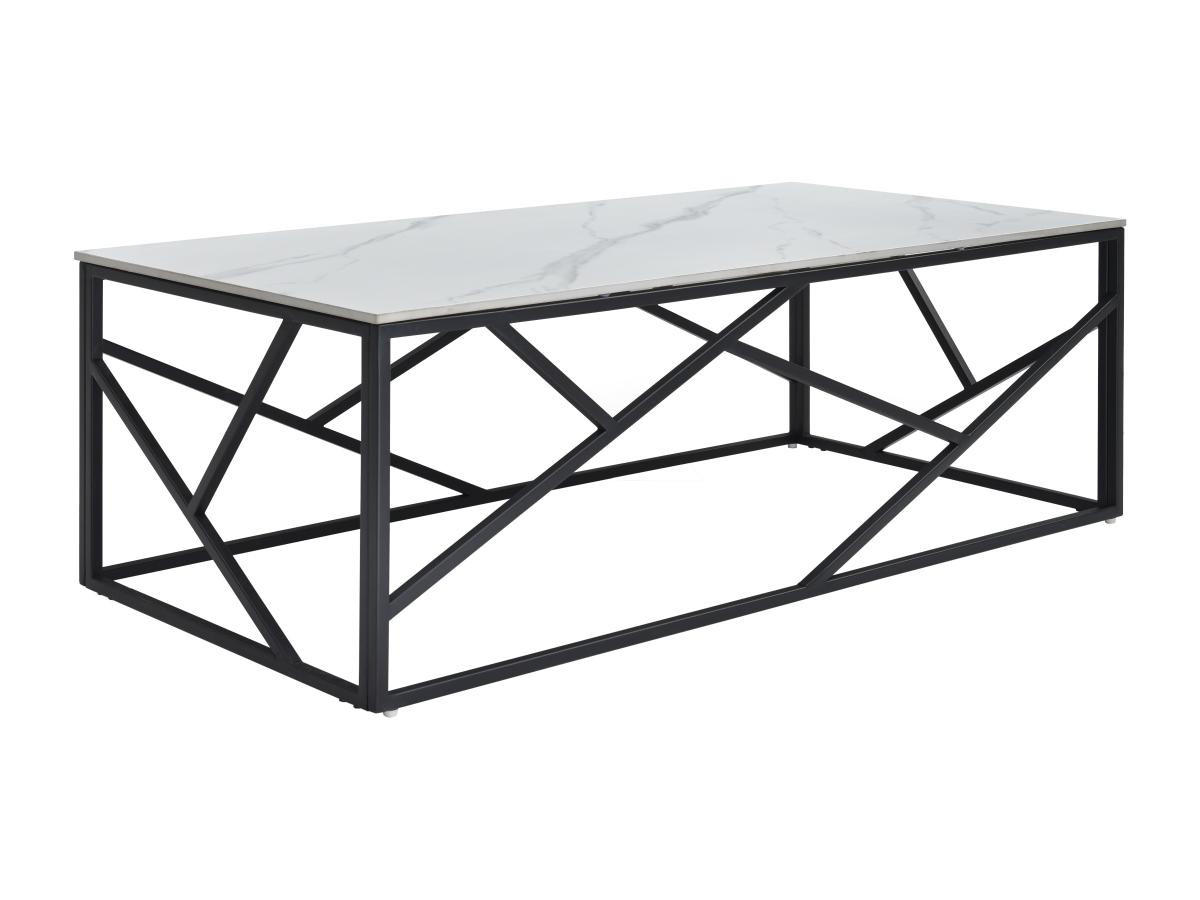 COUCHTTISCH nicht ausziehbar - 120 cmcm x 60 cmcm - Keramik - Schwarz, Weiß - MELRONE - Weiß, Keramik (60/120/40.5cm) - Vente-Unique