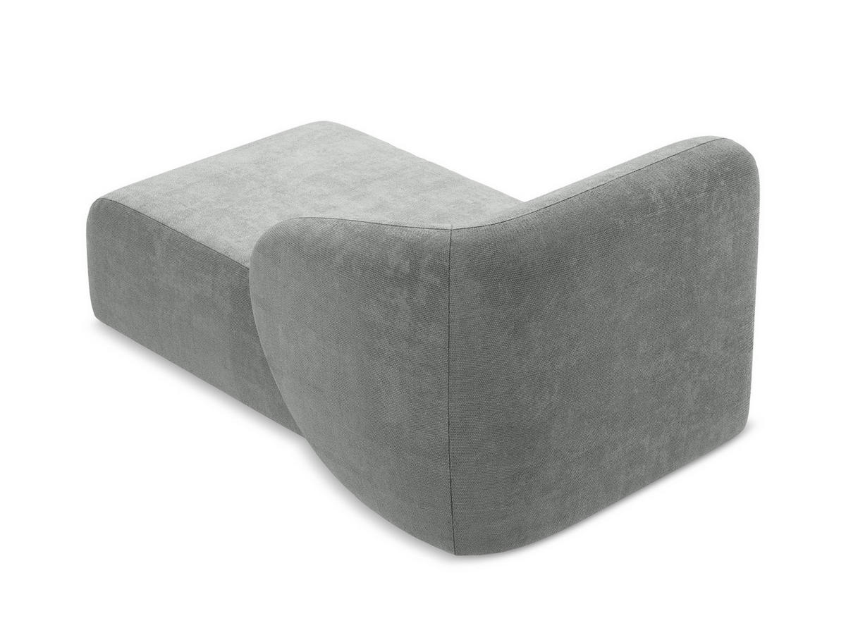 SOFAELEMENT Rechts Chenille Stoff Grau - Schwarz/Grau, Holzwerkstoff/Kunststoff (91/75/166cm) - Makamii