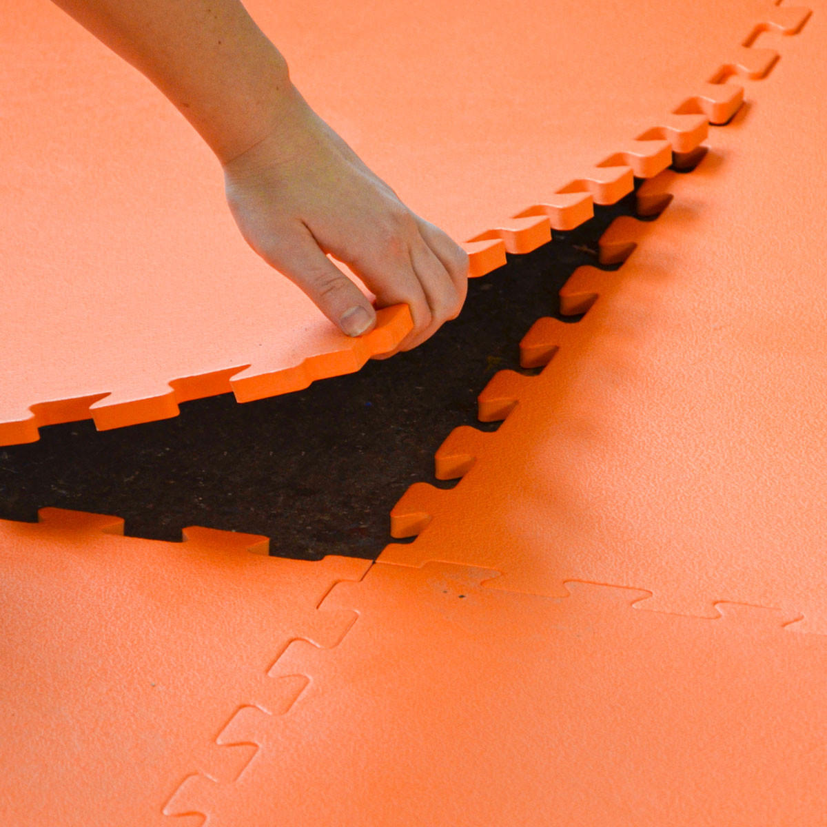 PUZZLEMATTE 90x90x1.2 cm, Orange - Orange, Kunststoff (90/90cm) - eyepower
