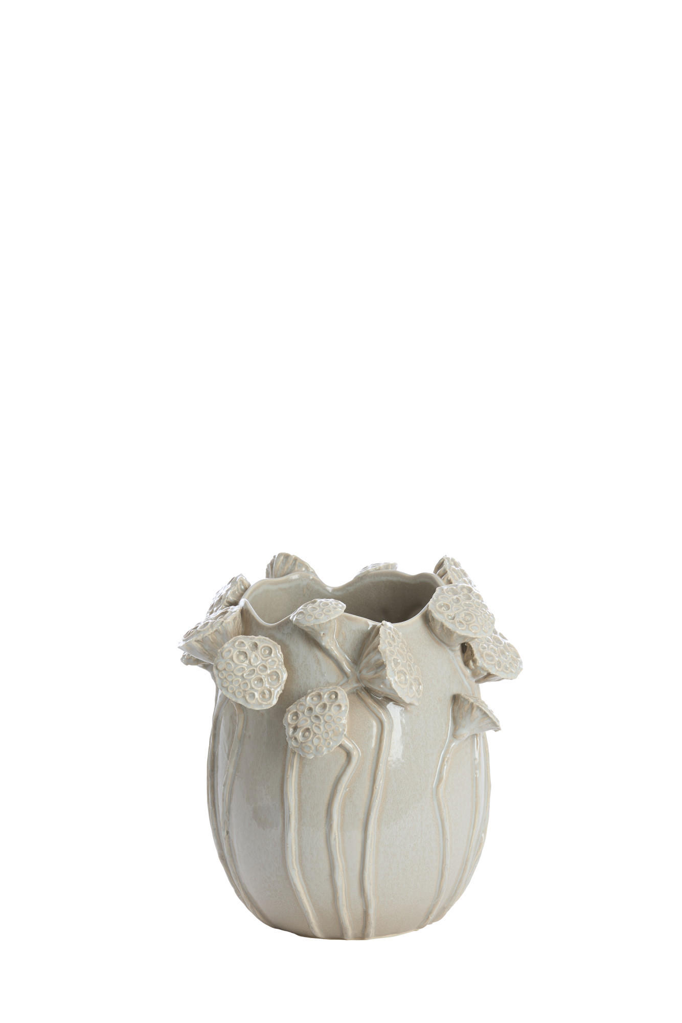 VASE Lavci Grau Ø26,5/26,5 cm - Grau, Keramik (26.5cm) - Light & Living