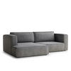 ECKSOFA MIT SCHLAFFUNKTION Velto Grau Webstoff - Schwarz/Grau, Holz/Holzwerkstoff (152/250cm) - Maison de Reve
