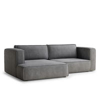 ECKSOFA MIT SCHLAFFUNKTION Velto Grau Webstoff - Schwarz/Grau, Holz/Holzwerkstoff (152/250cm) - Maison de Reve