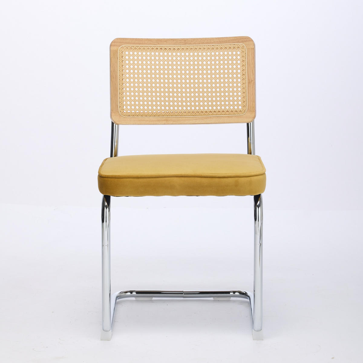 SCHWINGSTUHL DE-36300 2er-Ser mit Rattan-Rückenlehne Gelb - Gelb, Metall (47/81/59cm) - ComfortXL