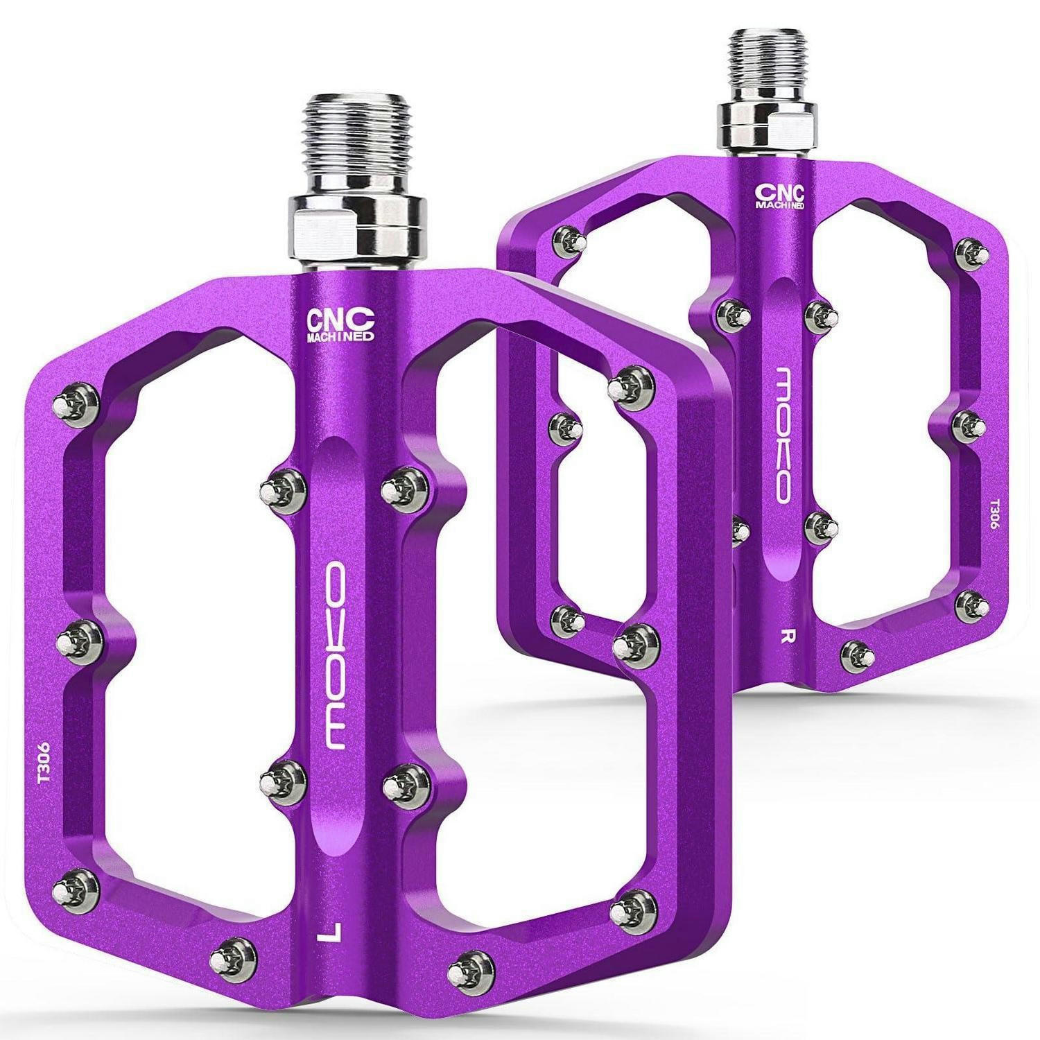 FAHRRADPEDALE MTB CNC-Aluminium Violett - Violett, Metall (98/1/125cm)
