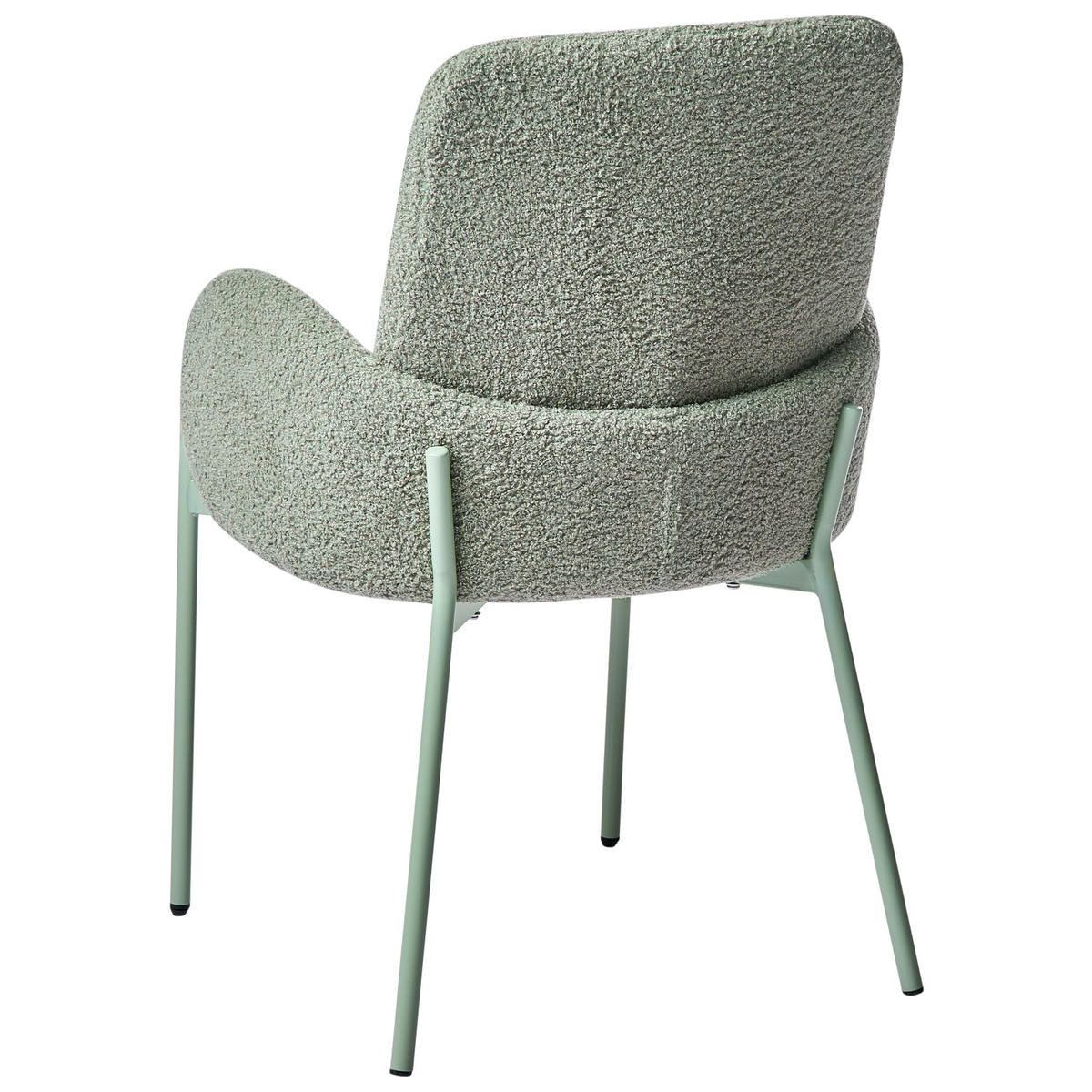 JÍDELNÍ ŽIDLE Bouclé Světle zelená Magee - světle zelená, textil (55/86/58cm) - Beliani