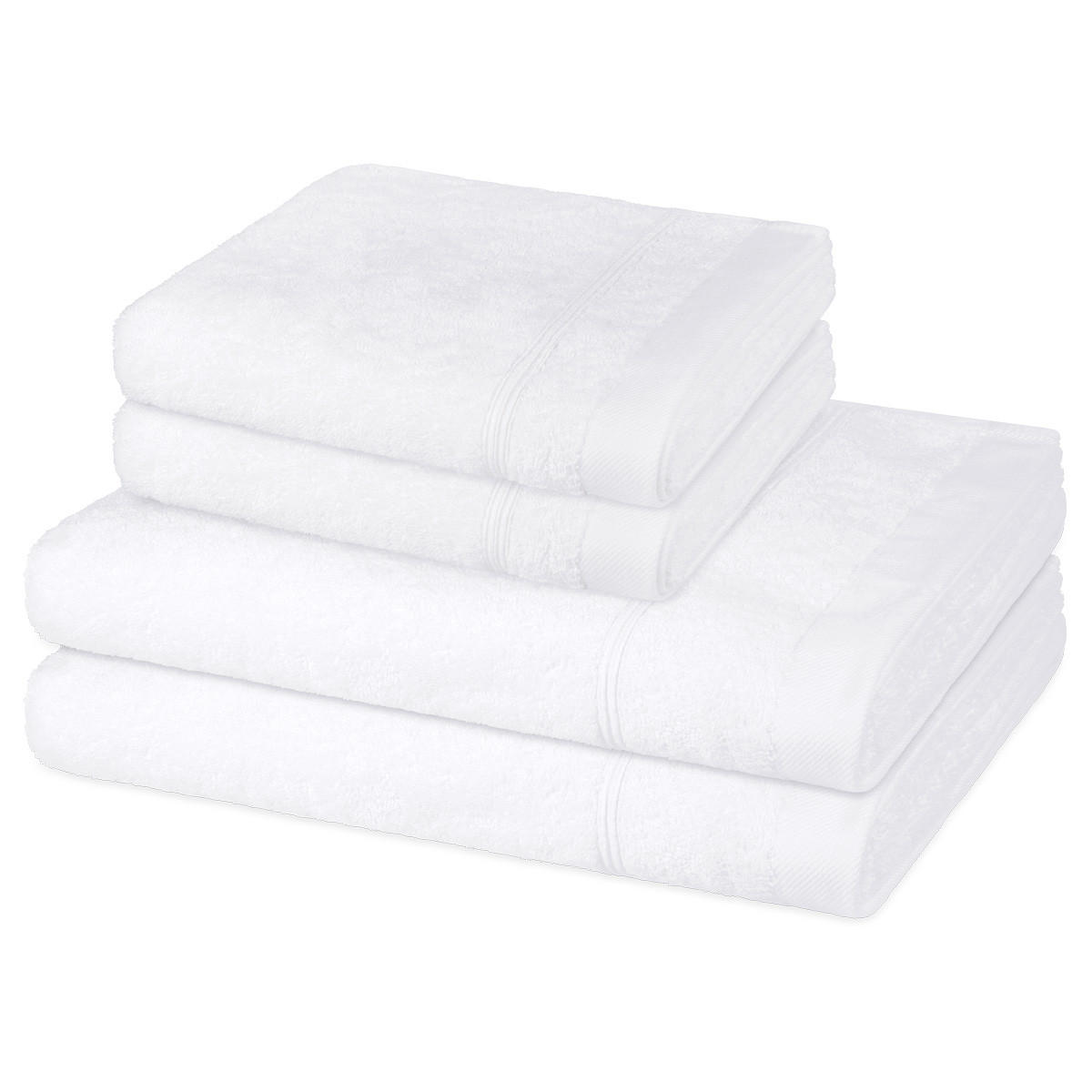 FROTTIERSET Rubin 4-teilig - Weiß, Textil (50/100cm) - Ross
