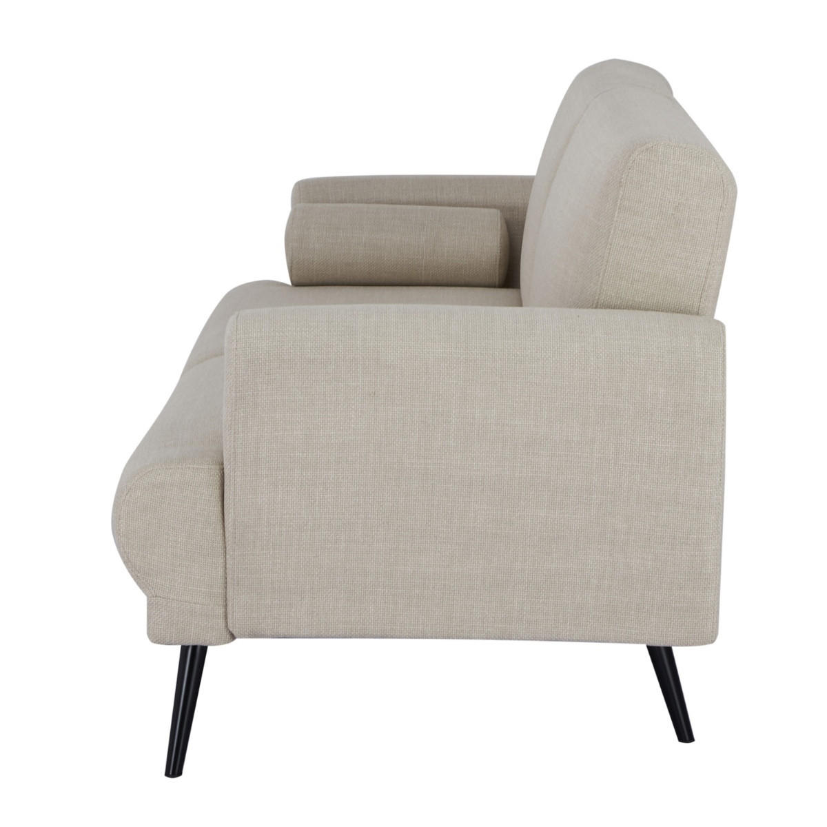 SCHLAFSOFA 3-Sitzer aus Stoff, Beige - Beige, Metall (91/85/209cm) - Giga Meubel