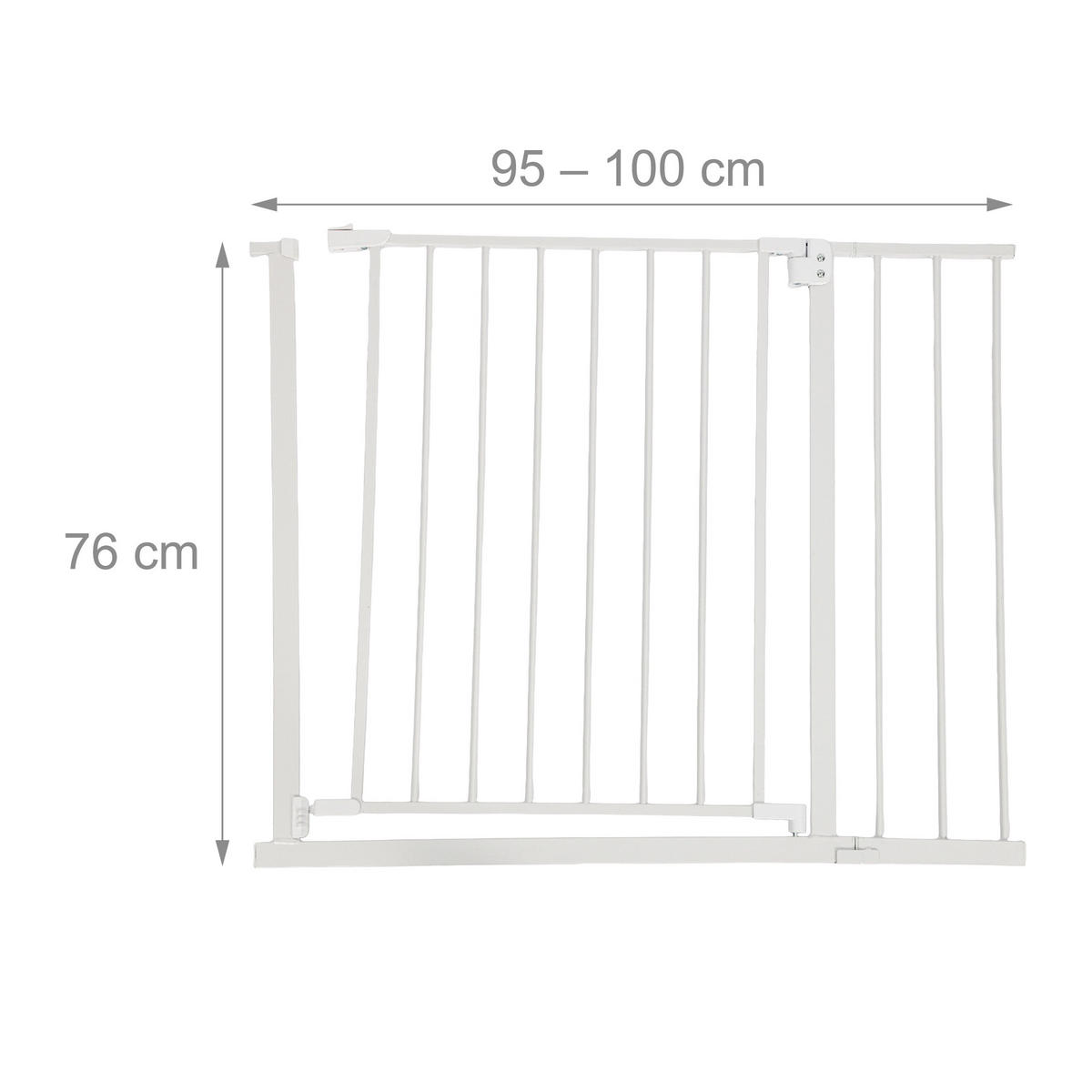 TREPPENSCHUTZGITTER - Weiß, Kunststoff/Metall (100/1cm) - Relaxdays