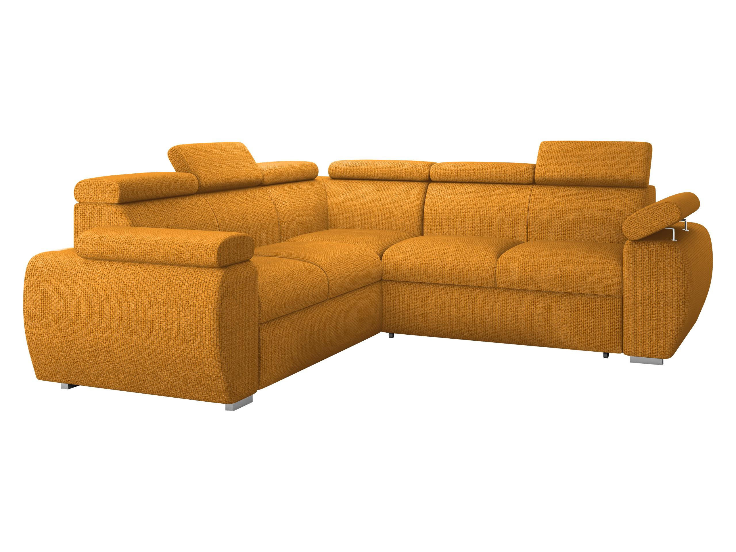 ECKSOFA Boston Maxi - Chromfarben/Currygelb, Holz/Textil (260/260cm) - MIRJAN24