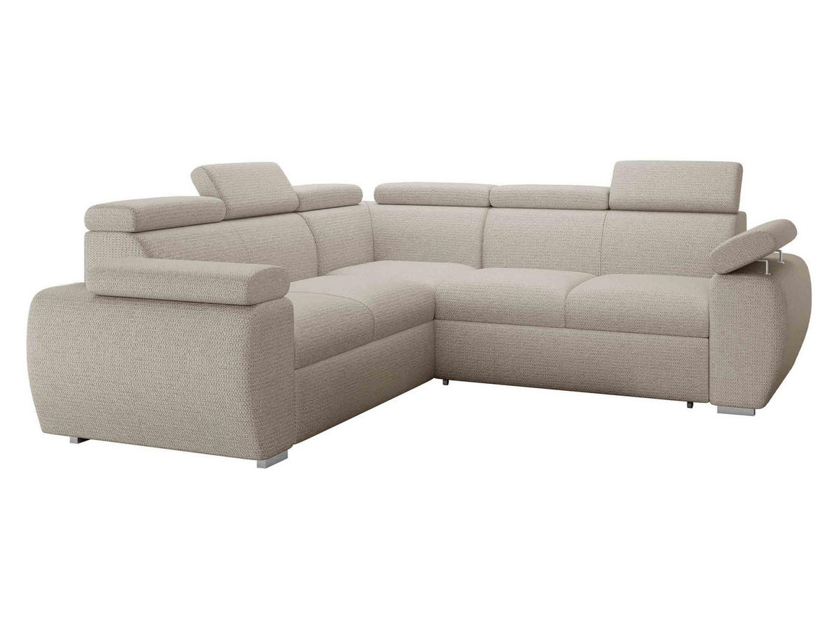 ECKSOFA Boston Maxi - Chromfarben/Creme, Holz/Textil (260/260cm) - MIRJAN24