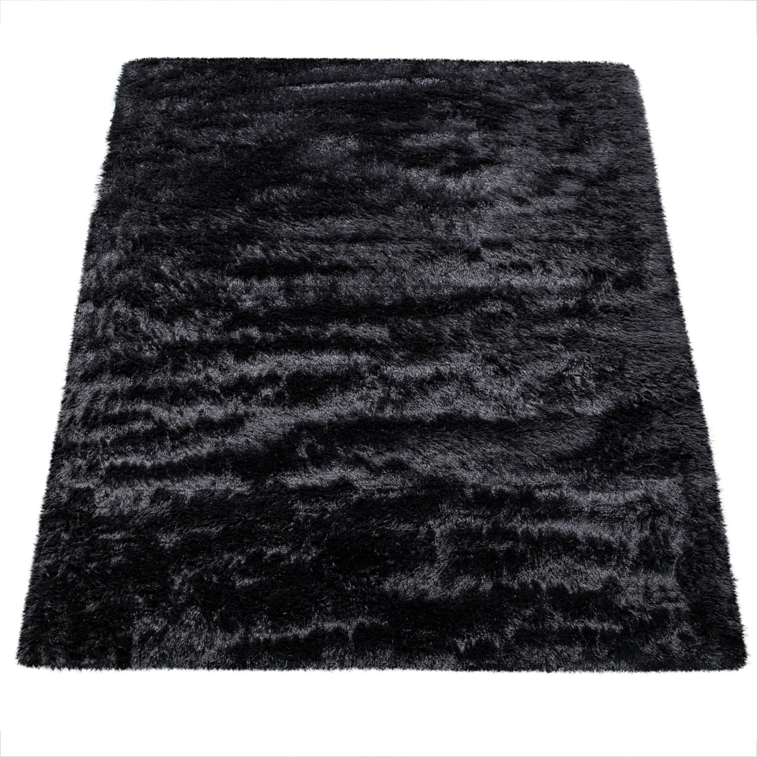HOCHFLORTEPPICH 60/100 cm Silky 591 - Schwarz, Textil (60/100cm) - Paco Home