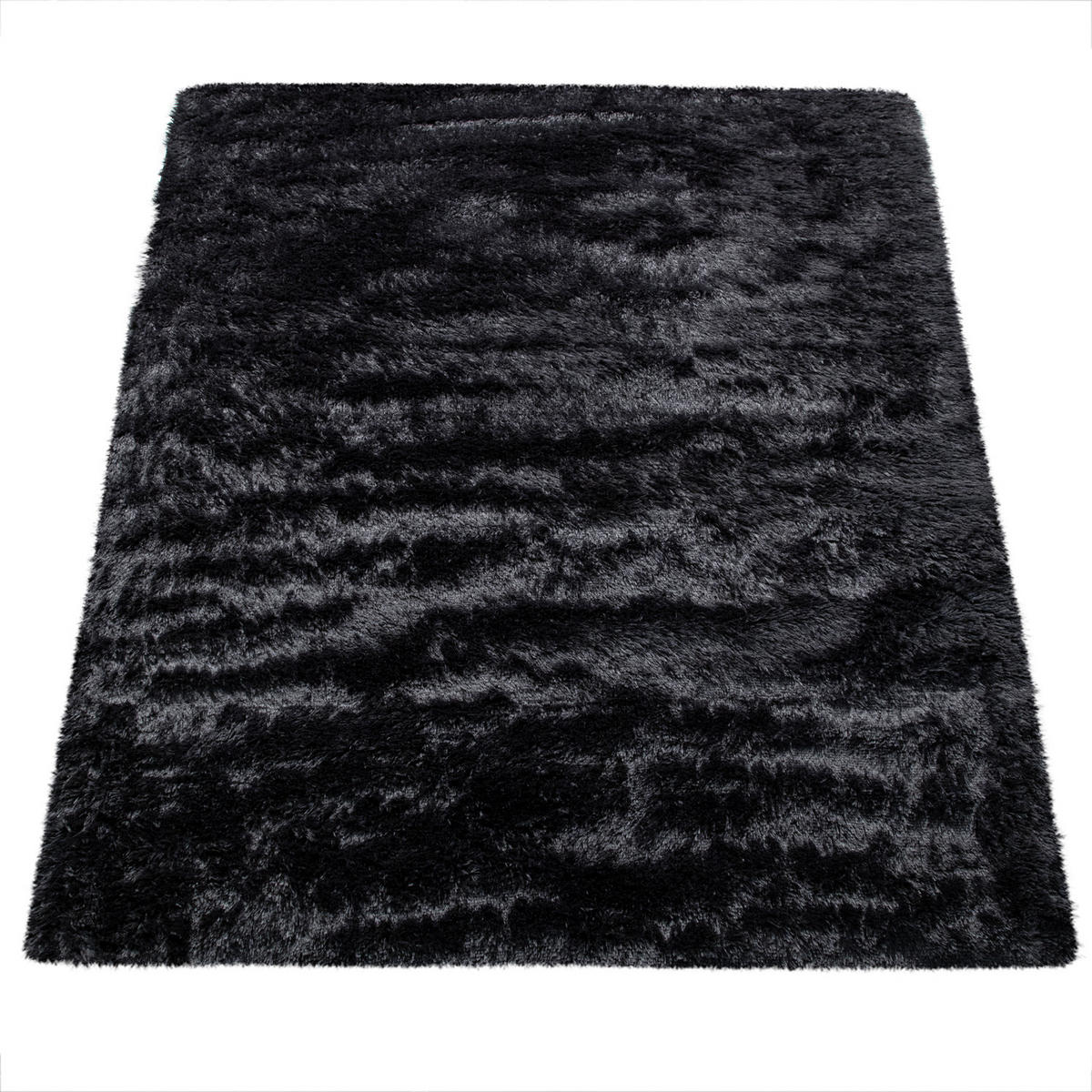HOCHFLORTEPPICH 200/290 cm Silky 591 - Schwarz, Textil (200/290cm) - Paco Home