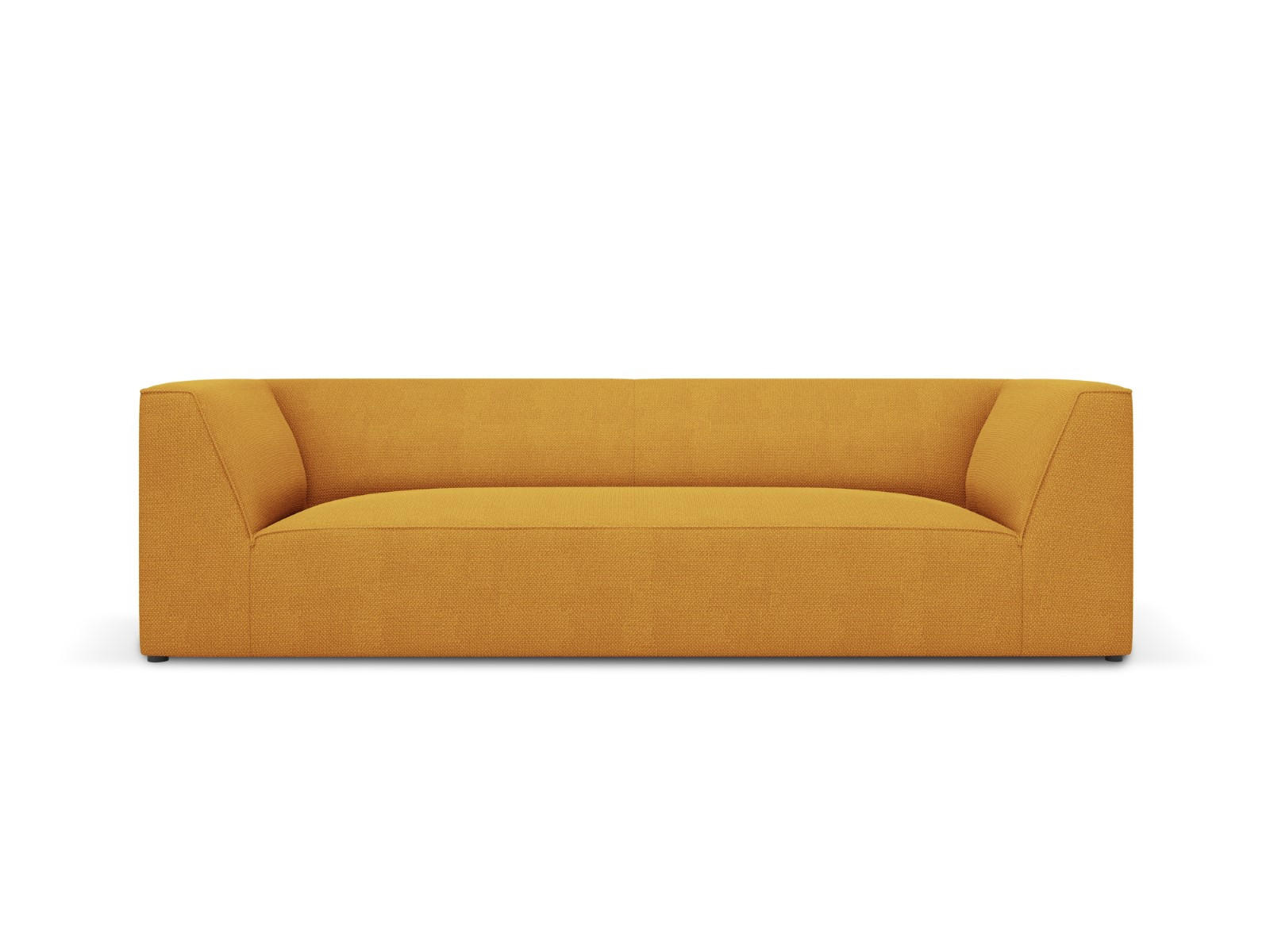 SOFA Ruby aus strukturiertem Stoff gelb 3 Sitzplätze - Gelb, Textil (93/69/232cm) - Micadoni