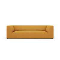 SOFA Ruby aus strukturiertem Stoff gelb 3 Sitzplätze - Gelb, Textil (93/69/232cm) - Micadoni