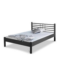 METALLBETT Mia / 140 x 210 cm / schwarz - Schwarz, Metall (140/210cm) - BED BOX