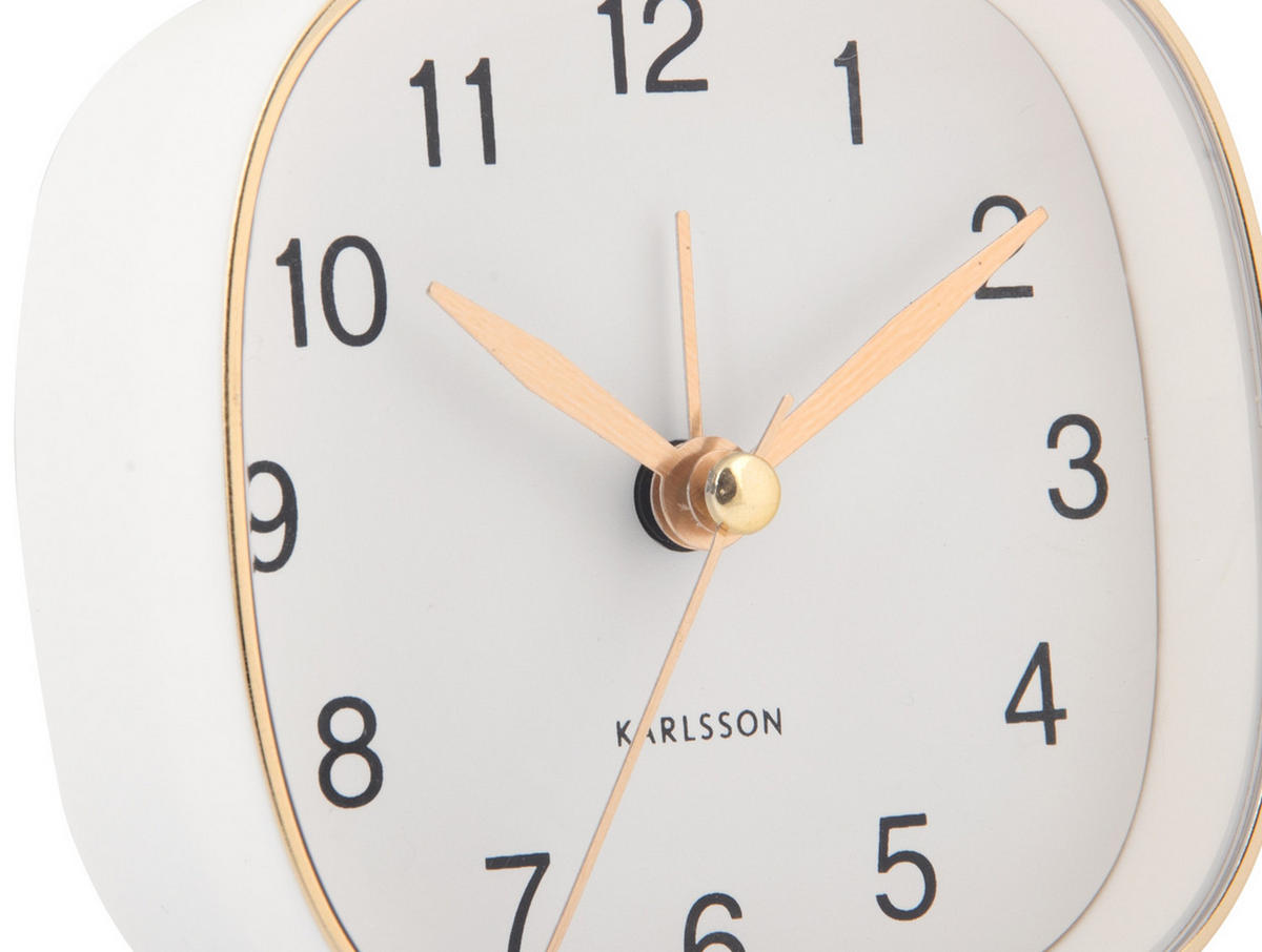 WECKER Travel 8.5/8.5/8.5 cm - Weiß, Kunststoff (8.5/8.5/8.5cm) - Karlsson