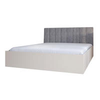 BETT Grau STYLE Mit Kaschmirmatratze Gepolsterter Kopfteil 120x200 cm - Beige, Textil (120/200cm) - Sepro Meble