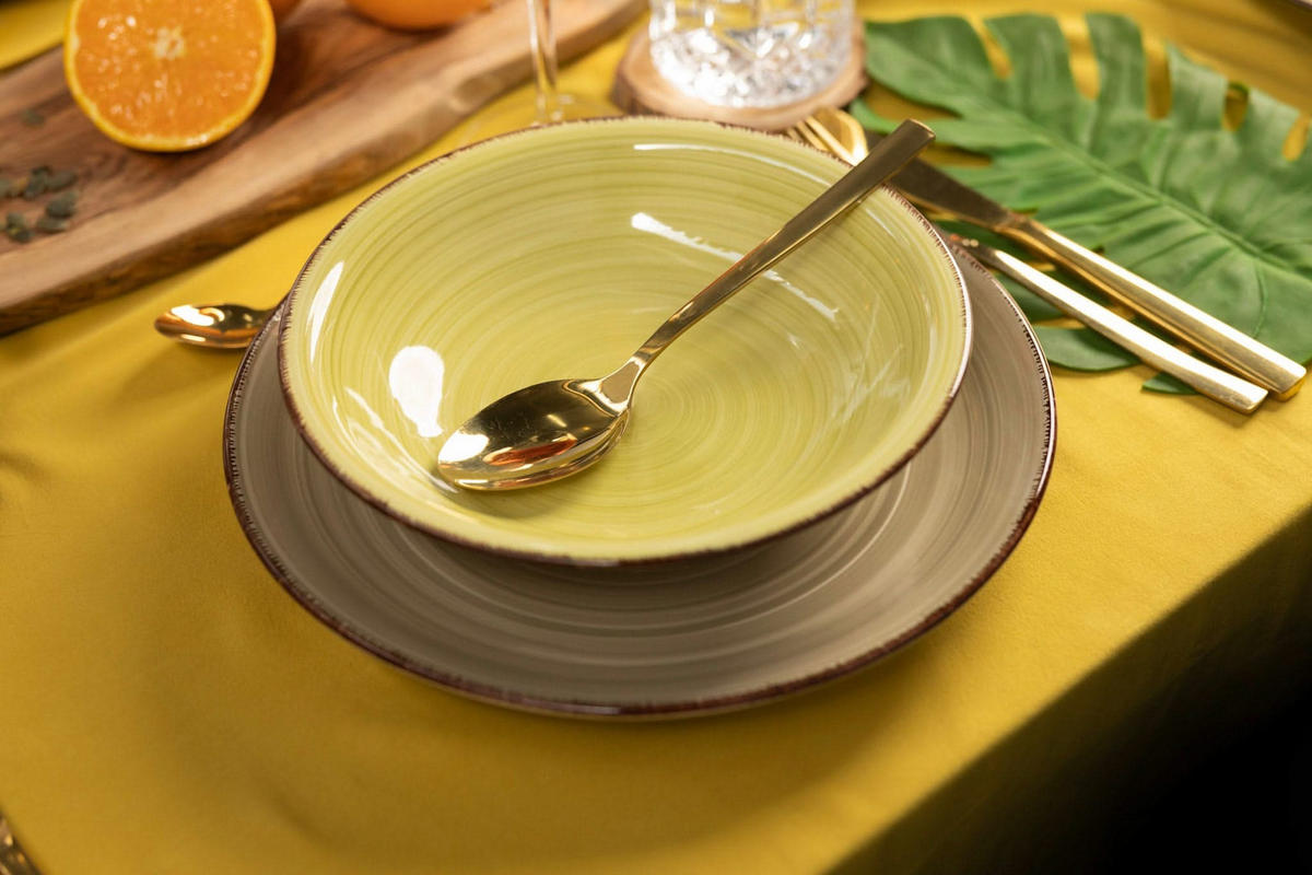 TIEFER TELLER Tiefe Teller / Pastateller Deep Forest ø 21 cm - 6 Stück - Multicolor, Keramik (2/5/21cm) - Studio Tavola