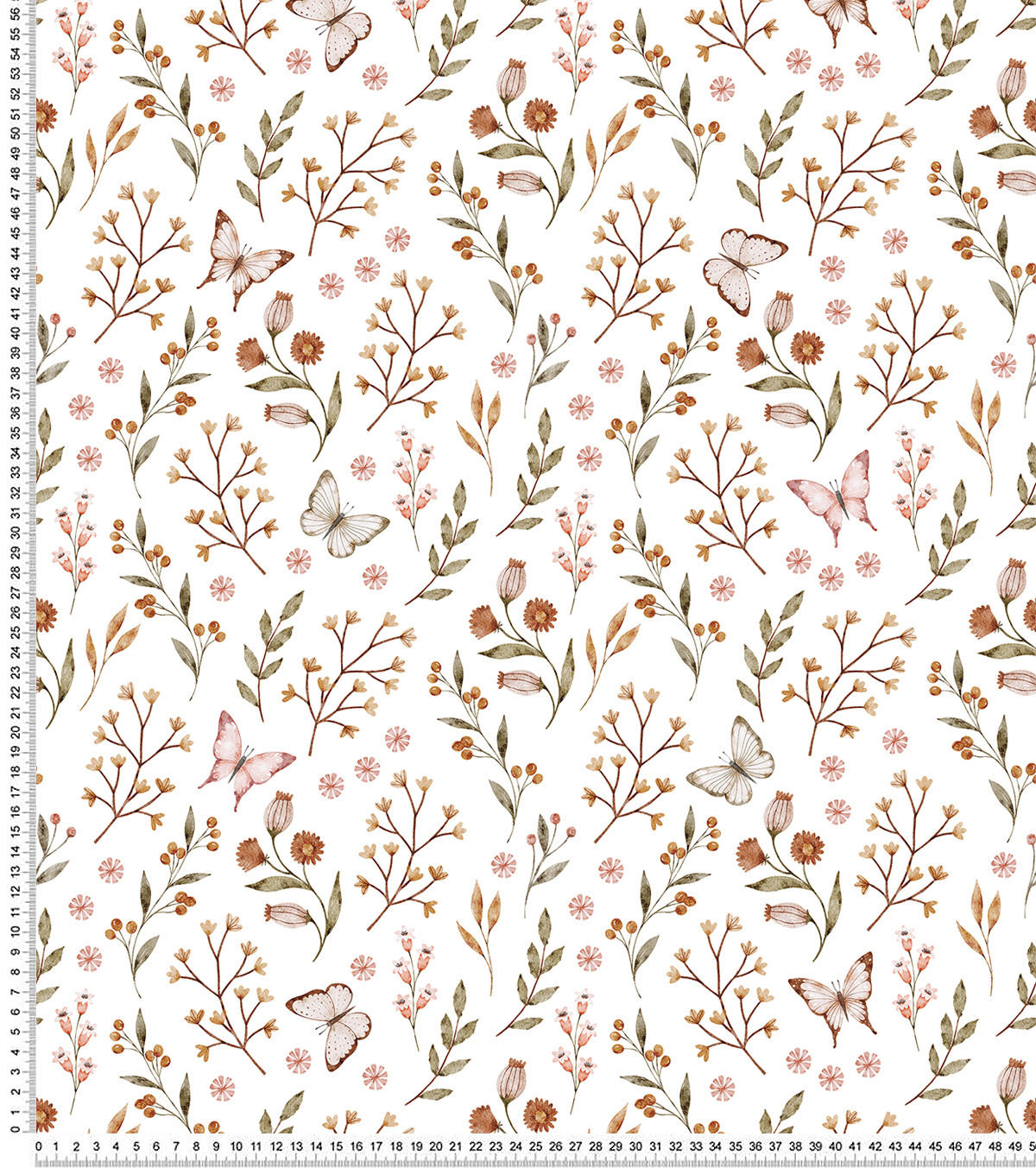VLIESTAPETE Coccinella Blumen und Schmetterlinge 50 cm x 10 m rosa/rot - Pink/Rot, Papier (50/1000cm) - Lilipinso