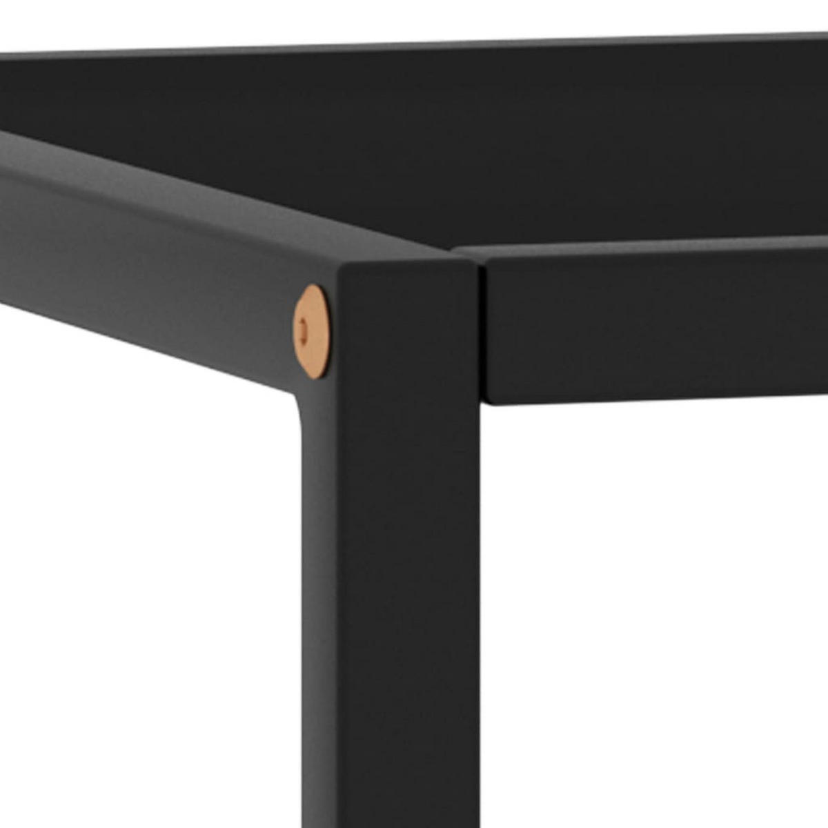 COUCHTISCH Schwarz mit Schwarzem Glas 40x40x50 cm - Schwarz, Glas (40/40/50cm) - furnicato
