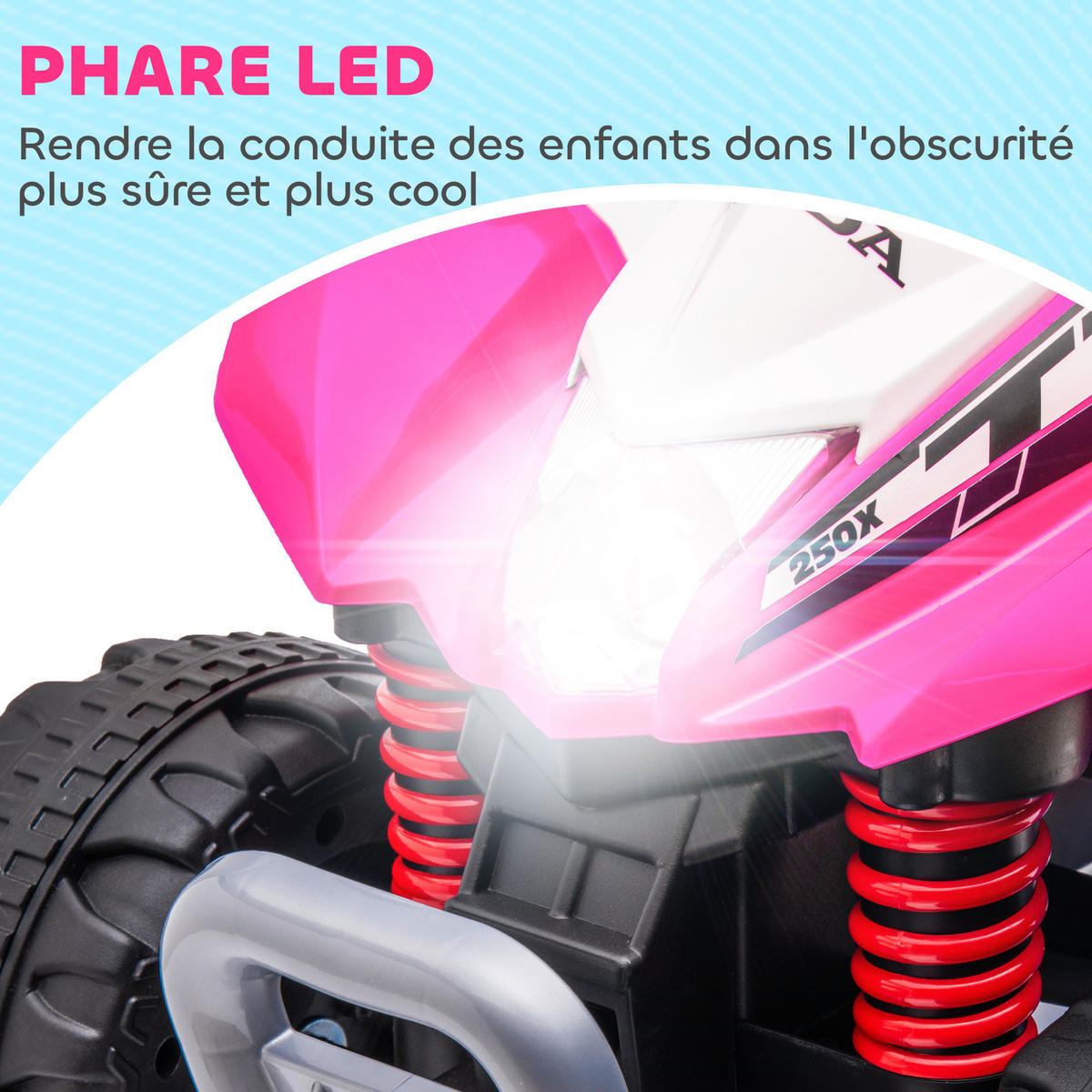 ELEKTRO-QUAD DE-13081 LED-Scheinwerfer Rosa - Pink, Kunststoff (65.5/38.5/43.5cm) - ComfortXL
