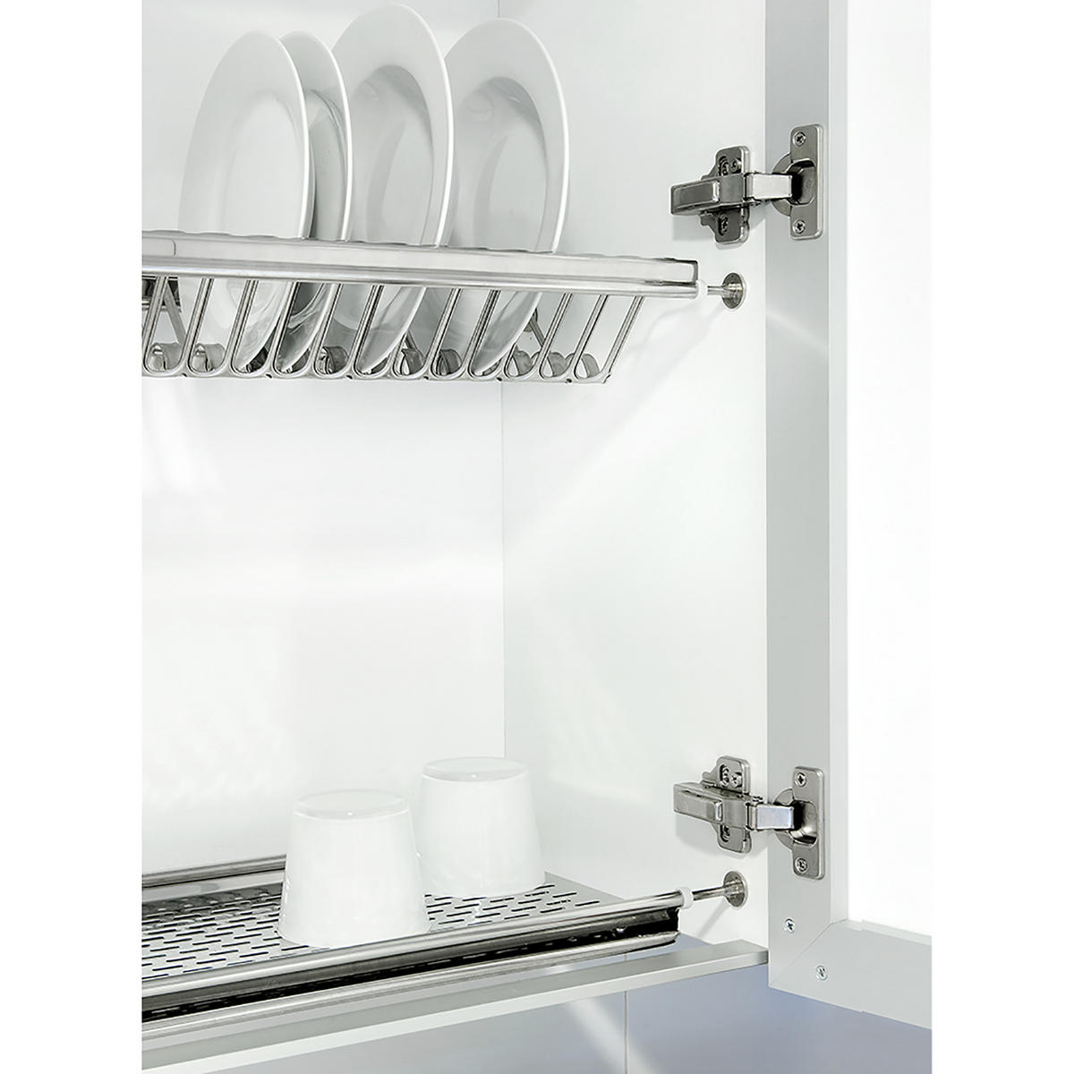 GESCHIRRABTROPFER für Hochschränke, Modul 600mm, Edelstahl - Edelstahlfarben, Metall (24/8/57cm) - EMUCA