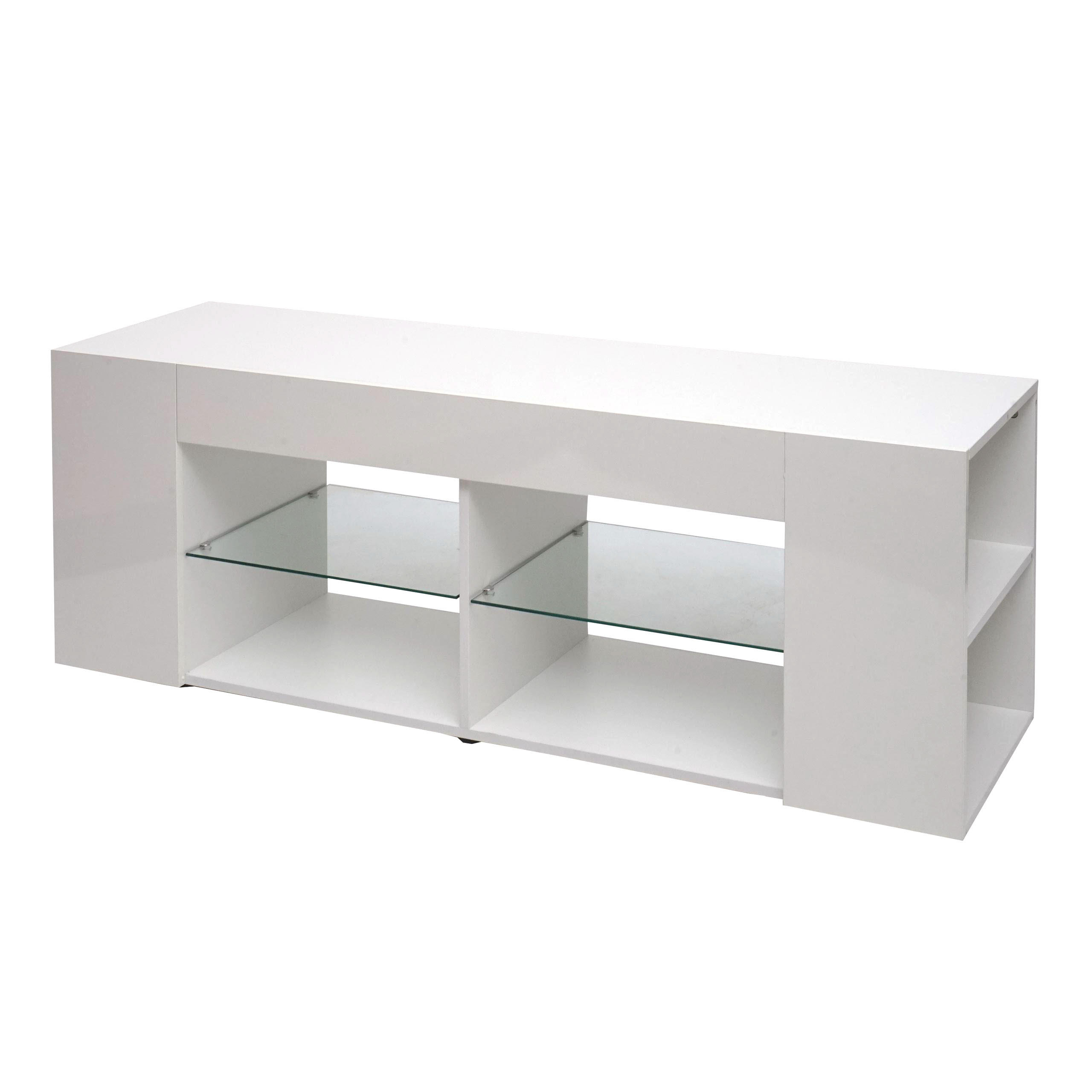 TV-RACK Weiß - Weiß, Holz (144/50/40cm) - MCW