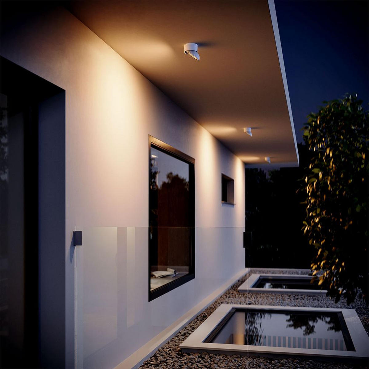 LED-AUFBAULEUCHTE Santa Weiß - Weiß, Metall (13/13/8.2cm) - s.luce