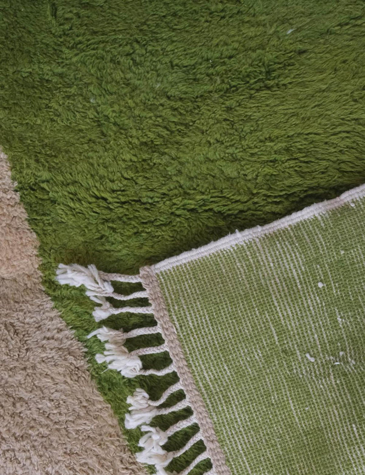 BERBERTEPPICH mit Linienmuster 250x 342 cm - Grün, Naturmaterialien (250/342cm) - AFK Living