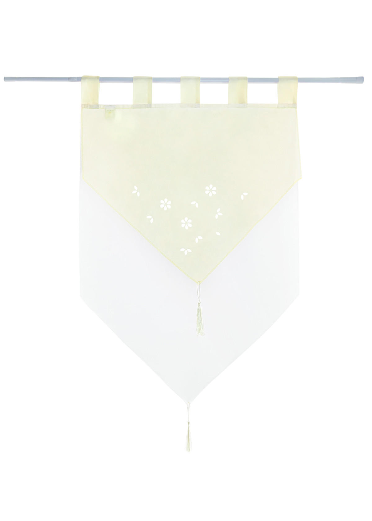 SCHEIBENGARDINE GERA 90x60 cm Creme - Creme, Textil (60/90cm) - Gardinenbox