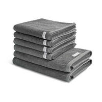 FROTTIERSET Selection 6-teilig - Dunkelgrau, Textil (50/100cm) - Ross