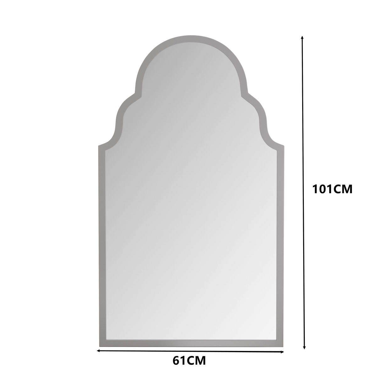 WANDSPIEGEL Rechteckig 61x101x3cm Silber mit Metallrahmen Für Badezimmer,Wohnzimmer,Flur - Silberfarben, Glas (61/101/3cm) - Modfu
