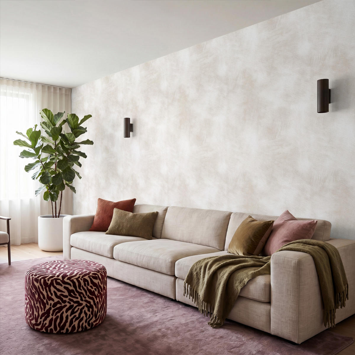 TAPETE - Dezent - Textur - Beige - 400x200 cm - Creme, Papier (400/200cm) - OnlyWow