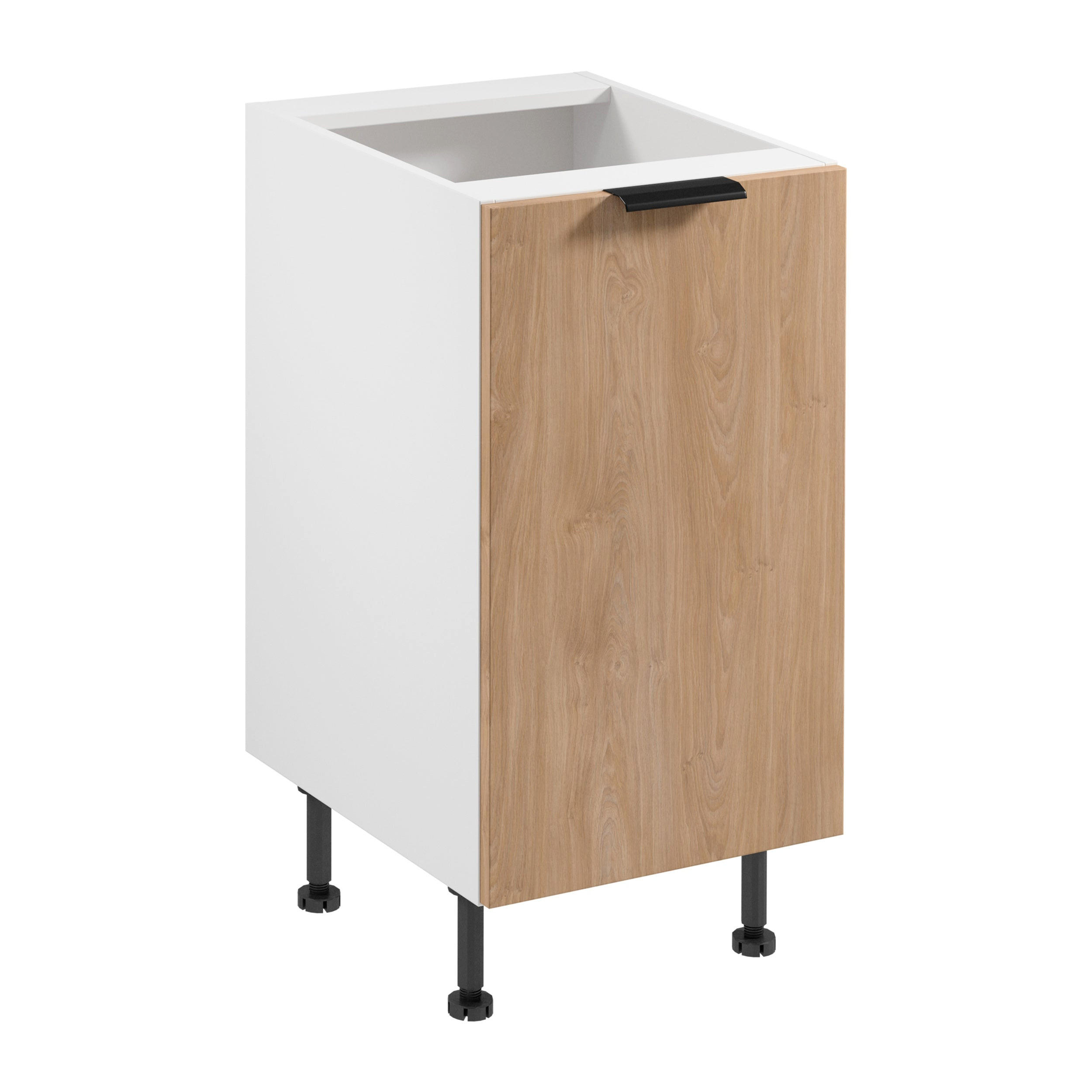 Royal24_Markt Unterschrank Sonoma Eiche, Weiß 45x87x52 cm