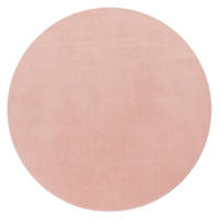 FLACHWEBETEPPICH Rosa Ø 120 cm - Rosa, Kunststoff (120/120cm) - TT Home