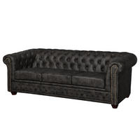 3-SITZER SOFA - Schwarz, Kunststoff (203/72/86cm) - home24