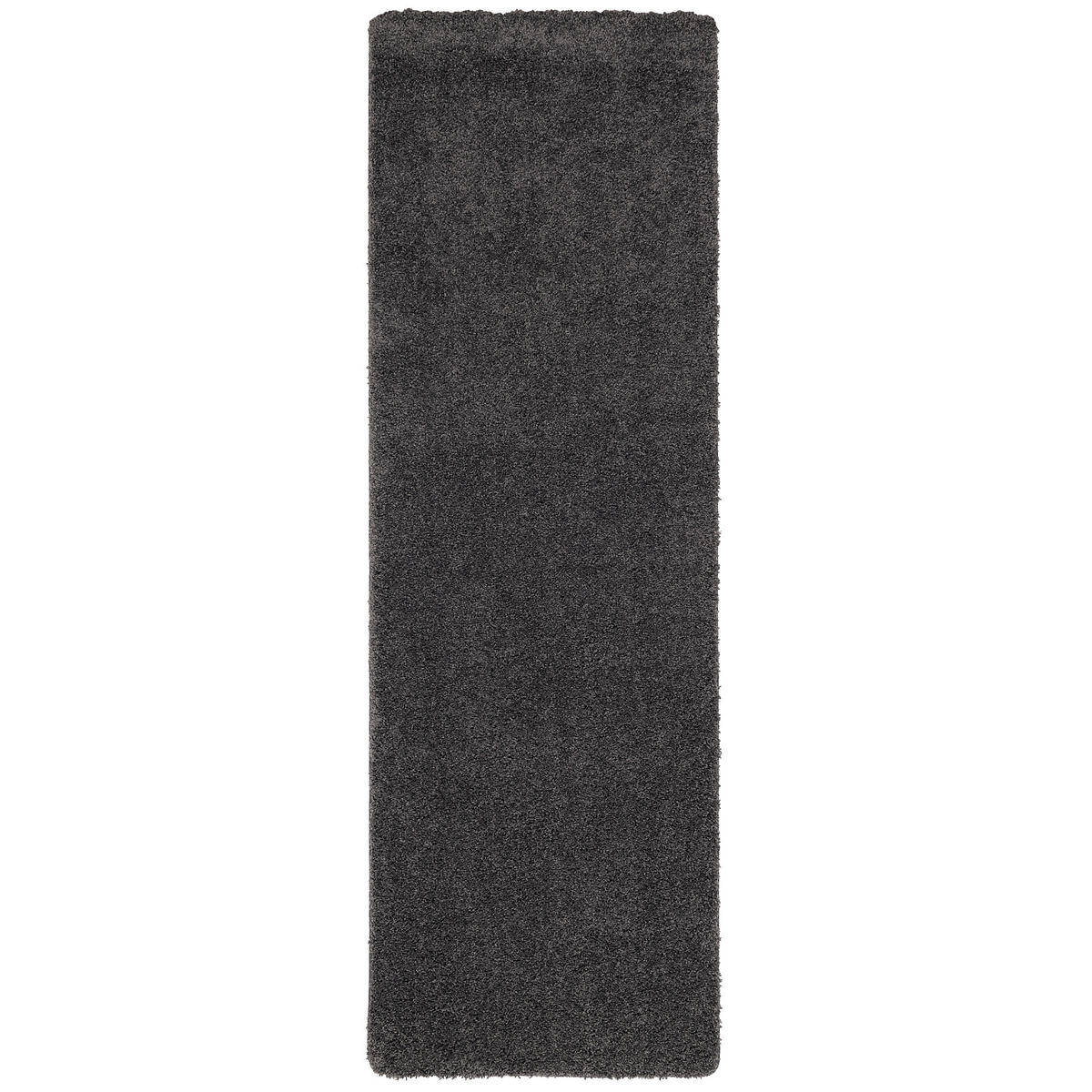 LUXUS HOCHFLOR LANGFLOR LÄUFER TEPPICH MILANO - Anthrazit, Textil (80/160cm) - Snapstyle