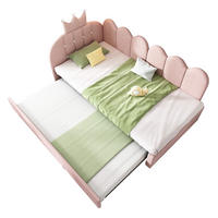TAGESBETT 90x200cm mit Ausziehbett - Rosa, Textil (90/200cm)