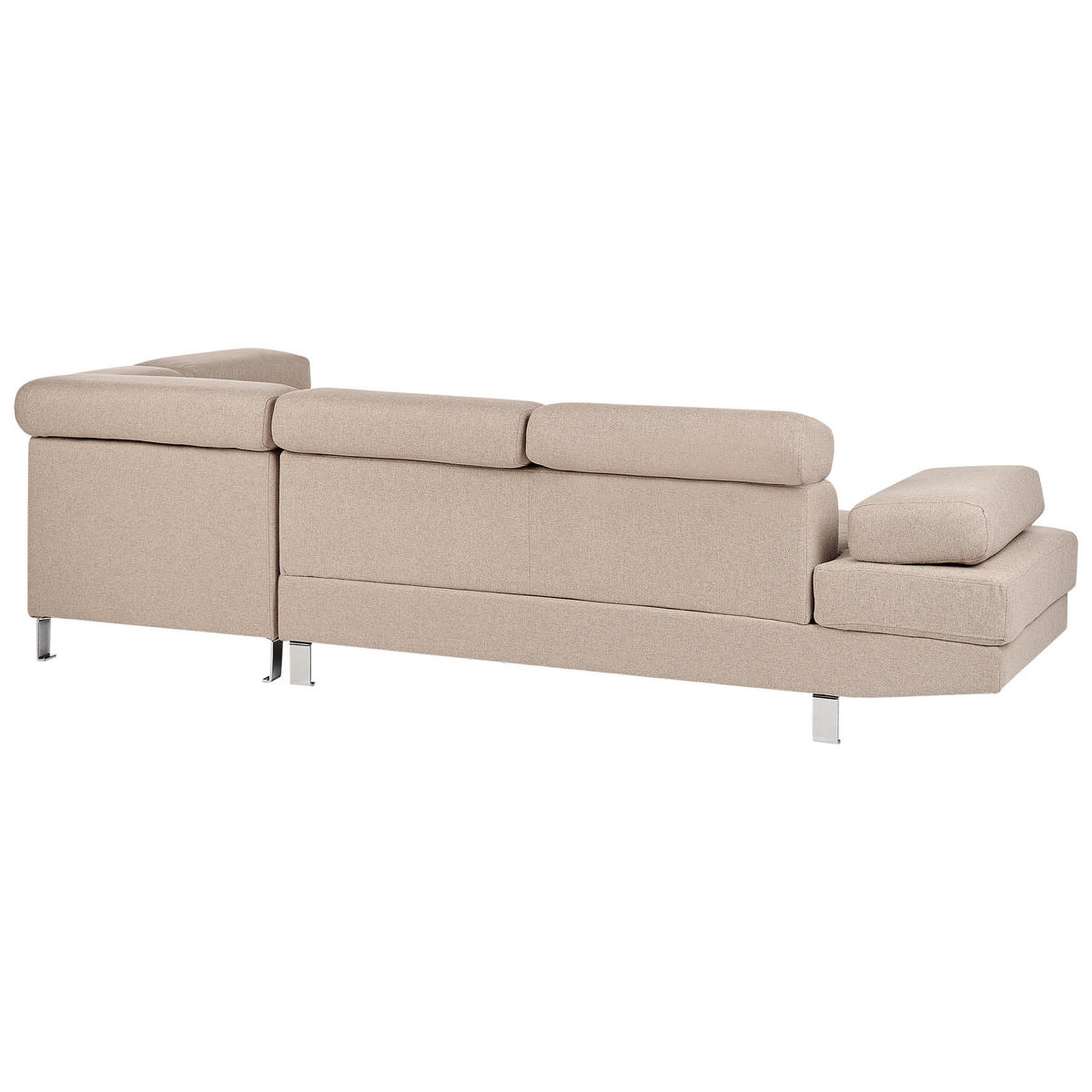 COLȚAR cu 5 locuri textil bej pe partea stângă Norrea - argintiu/bej, material textil (262/169cm) - Beliani