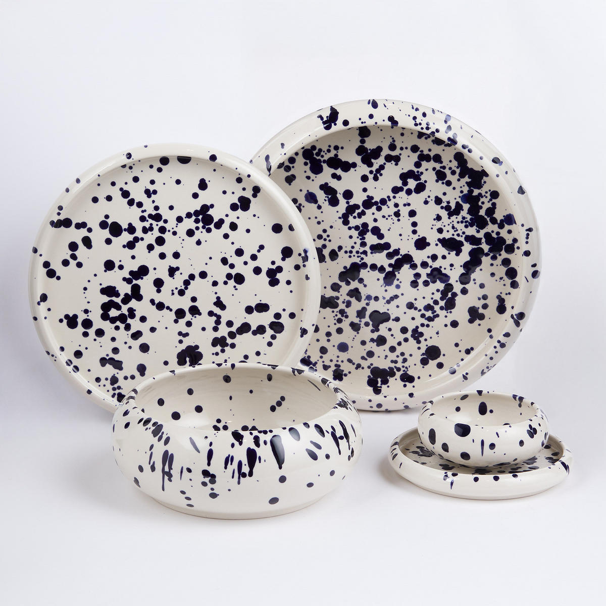 SCHALE Boogy Splash 700ml - Dunkelblau, Keramik (16/16/6cm) - Butlers