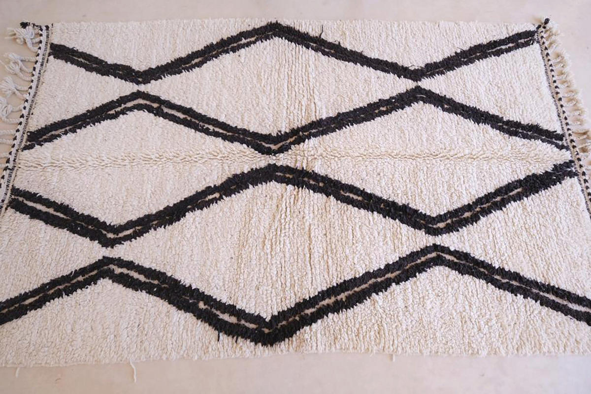 BERBERTEPPICH aus reiner Wolle 151x 243 cm - Beige, Naturmaterialien (151/243cm) - AFK Living