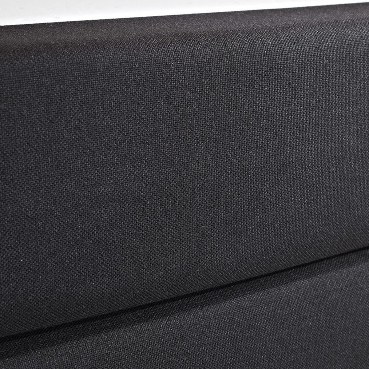BOXSPRING KREVET 180/200cm crni President - crna, tekstil/plastika (180/200cm) - Beliani