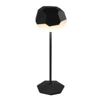 DESIGNER-TISCHLAMPE STONE schwarz - Schwarz, Metall (19.5/14/32cm) - Lumisky