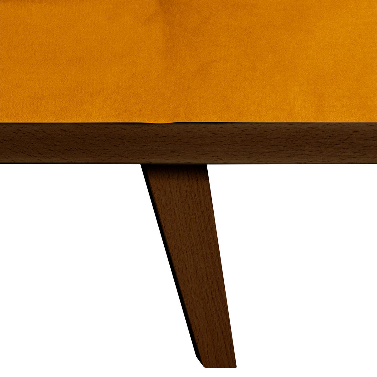 HOCKERBANK - Gelb/Buchefarben, Buchenholz/Textil (180/43/81cm) - home24