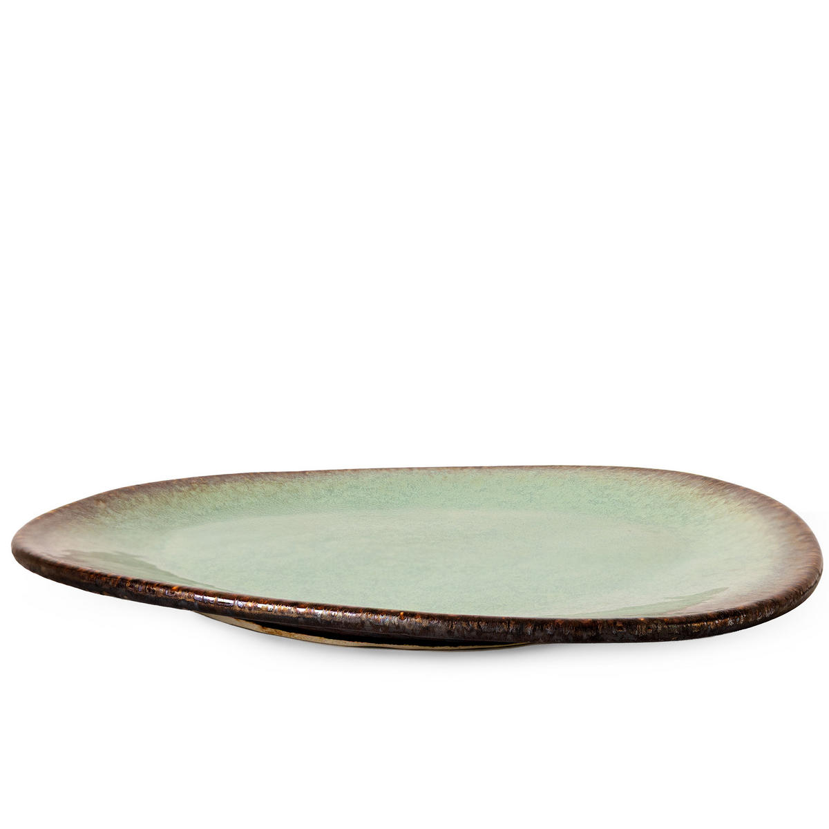 SPEISETELLER PRIMA 6-tlg, Salbeigrün - Salbeigrün, Keramik (28/30/2cm) - KONSIMO®